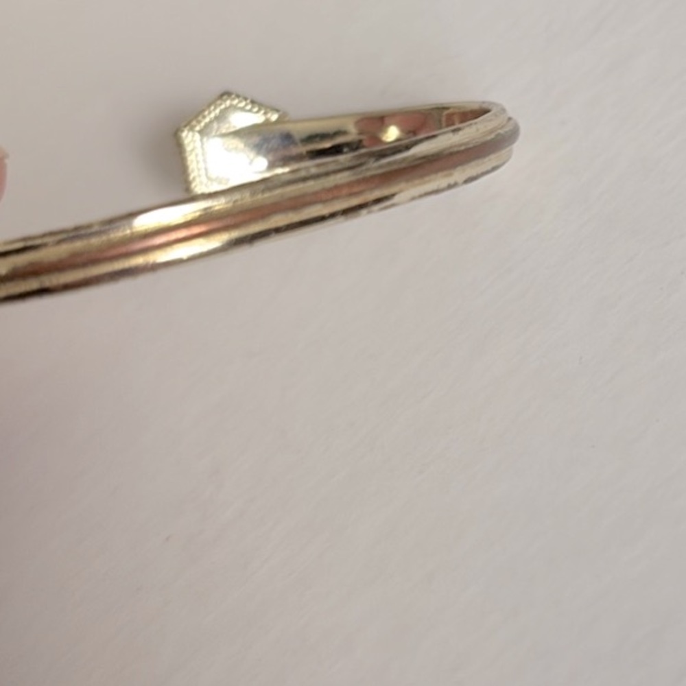 Lot of 2x [Kendra Scott] 1x Stud Earrings + 1x Cuff Bracelet, Gold/White Stones - Picture 10 of 11